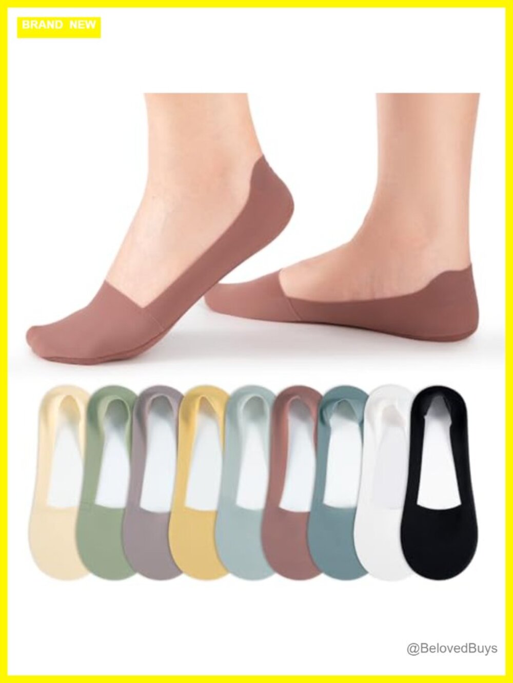 No Show Socks Womens Non Slip Low Cut Invisible Liner Thin Silky